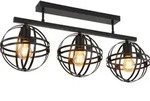 Globo Lighting Deckenleuchte Metall schwarz matt, 3x E27 - Silber