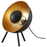 Lindby Tischlampe Muriel, H&ouml;he 38 cm, schwarz, gold, Metall - Schwarz