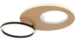 Globo Lighting Deckenleuchte Metall wei&szlig; matt, Metall Holzoptik dunkel, Metall