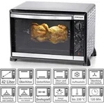 Back & Grill Ofen BG 1805/E, 42 Liter, 7 Heizarten, 1800 Watt, mit Drehspie&szlig; -