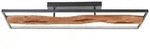 BRILLIANT schwarze LED Deckenlampe CHAUMONT | 3-Step-Dimmer | 100x14x30 cm | 48W 6600
