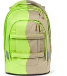 satch Schulrucksack Think Twice Pack Double Trouble beige neongr&uuml;n - Beige/Gr&uuml;n