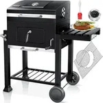 KESSER&reg; Grillwagen XXL Holzkohlegrill mit Deckel, R&auml;dern, Edelstahl-Griff,
