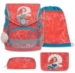 Rucksack Compact ergonomisches Schulranzen-Set 4-teilig "Sea Queen" - Rot