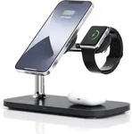 RealPower ChargeAIR Mag, Drinnen, USB, Kabelloses Aufladen, Schwarz - Schwarz
