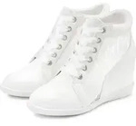 LASCANA Stiefelette Freizeitschuh, Halbschuh, Keilstiefelette, Sneaker, wei&szlig;...