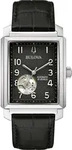 Bulova Herren Armbanduhr 96A269 Sutton Automatik Lederband - Schwarz
