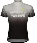 SCOTT Kurzarm Fahrradtrikot - SCOTT-SRAM PRO - Schwarz/Wei&szlig; 116 cm - Grau