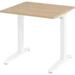 b&uuml;m&ouml; Schreibtisch Serie-XB - Gr&ouml;&szlig;e: 80 x 80 cm, Gestell: Wei&szlig;, Nachbildung: