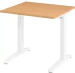 b&uuml;m&ouml; Schreibtisch Serie-XB - Nachbildung: Buche, Gr&ouml;&szlig;e: 80 x 80 cm, Gestell: