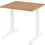 b&uuml;m&ouml; Schreibtisch Serie-XB - Gr&ouml;&szlig;e: 80 x 80 cm, Nachbildung: Nussbaum,...