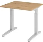 b&uuml;m&ouml; Schreibtisch Serie-XB - Gestell: Silber, Nachbildung: Asteiche, Gr&ouml;&szlig;e:...