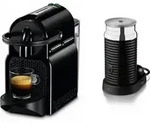 Delonghi EN 80.BAE Inissia+ MILK Black Nespresso Pad/Kapselmaschine, Edelstahl,
