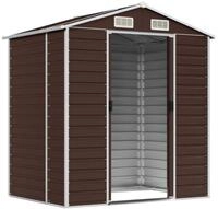 vidaXL Ger&auml;tehaus Braun 191x130x198 cm Verzinkter Stahl