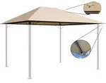 Ersatzdach f&uuml;r Garten Pavillon 3x4m Sand Pavillondach Ersatzbezug - Beige