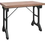 vidaXL Esstisch 110x65x82 cm Massivholz Tanne und Eisen - Braun