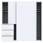 FORTE WINN 2 Schrank, wei&szlig;er Kleiderschrank, Schlafzimmerschrank,