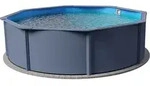 Stahlwandpool rund Classic 360x120 cm, Stahl 0,4 mm anthrazit, Folie 0,3 mm...