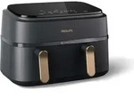 Philips Airfryer 9 L Dual Basket, RapidAir, Digital, schwarz (NA352/00) - Schwarz
