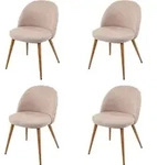 4er-Set Esszimmerstuhl MCW-D53, Stuhl K&uuml;chenstuhl, Retro 50er Jahre Design,