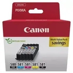 Canon PGI-580/CLI-581 PGBK/C/M/Y/BK Multipack, Schwarz, Blau, Cyan, Magenta, Gelb,