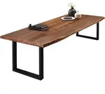 SAM&reg; Esstisch Baumkante massiv Akazie nussbaumfarben 220 x 110 schwarz VALIN -...