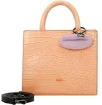 BUFFALO Handtasche Umh&auml;ngetasche Croco Big Boxy Collection Shopper Orange Tan