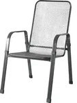Mountfield Gartenstuhl Aus Stahl Savoy Deluxe Stapelbar Mit Stahlgeflecht - Grau