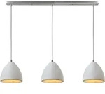 SalesFever H&auml;ngelampe | 3-flammig | Lampenschirm Beton | Aufh&auml;ngung Metall | B 66 x