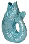 Gift Company Vase/Karaffe Monsieur Carafon Fisch Rainbow Ocean (25cm) - Blau