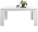 Esstisch - Wei&szlig; matt Nachbildung - 160 x 90 cm - ausziehbar - Wei&szlig;
