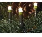 LED-Minikette 100er au&szlig;en warmwei&szlig; IP44 Adapter - Gr&uuml;n