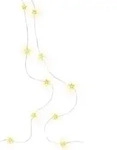 20er LED-Silberdraht-Lichterkette "Sterne" - Silber/Transparent