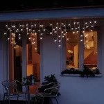 SystemProfi Eisregenvorhang au&szlig;en verl&auml;ngerbar 80LED (16 blinken) ohne Netzkabel