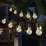 LED Lichterkette GLOW - 20 transparente Gl&uuml;hbirnen - L: 9,5m - koppelbar bis...