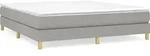 vidaXL Boxspringbettgestell Hellgrau 160x200 cm Stoff - Grau