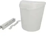 Cartrend Caravan Abfalleimer mit Deckel und Halterung 10 Liter - Grau
