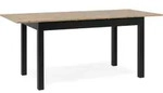 Finori Ausziehtisch Coburg 120 Artisan-Eiche und Schwarz - Schwarz
