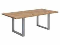 SIT Möbel | Esstisch mit Baumkante | Tischplatte Wildeiche natur | Gestell...
