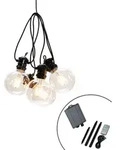 Konstsmide LED Solar Biergartenkette, inkl. Fernbedienung und USB Kabel, 10