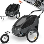 KESSER&reg; Kinderanh&auml;nger Fahrradanh&auml;nger 360&deg; Drehbar mit Federung 2in1