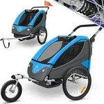 KESSER&reg; Kinderanh&auml;nger Fahrradanh&auml;nger 360&deg; Drehbar mit Federung 2in1