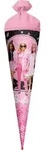 ROTH Schult&uuml;te gro&szlig; Barbie 70 cm rund Filzverschluss ROT(H)-Spitze Zuckert&uuml;te