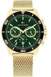 Herrenuhr Tommy Hilfiger 1792093 (&Oslash; 44 mm) - Gold/Schwarz/Gr&uuml;n