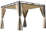 Ersatzdach f&uuml;r Flachdach Pergola Firenze 3x3m Pergoladach Bezug Sand - Beige