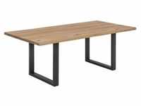 SIT Möbel Baumkante-Esstisch 180 x 90 cm | Tischplatte Wildeiche | Gestell...