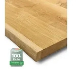 holz4home&reg; Tischplatte mit Baumkante Massivholz Eiche I 140 x 80 x 4 cm LxBxH I