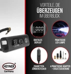 HEYNER&reg; Luftkompressor mit 6000 mAh Akku 10 bar, Auto-Stopp & LCD-Anzeige