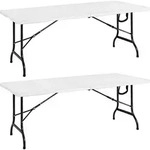Casaria&reg; 2X Campingtisch 180x75cm Klappbar Wetterfest Tragbar Kunststoff Garten