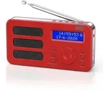 Tragbares FM-Radio mit DAB+ und wiederaufladbarer Batterie - August MB225 - Rot - Rot